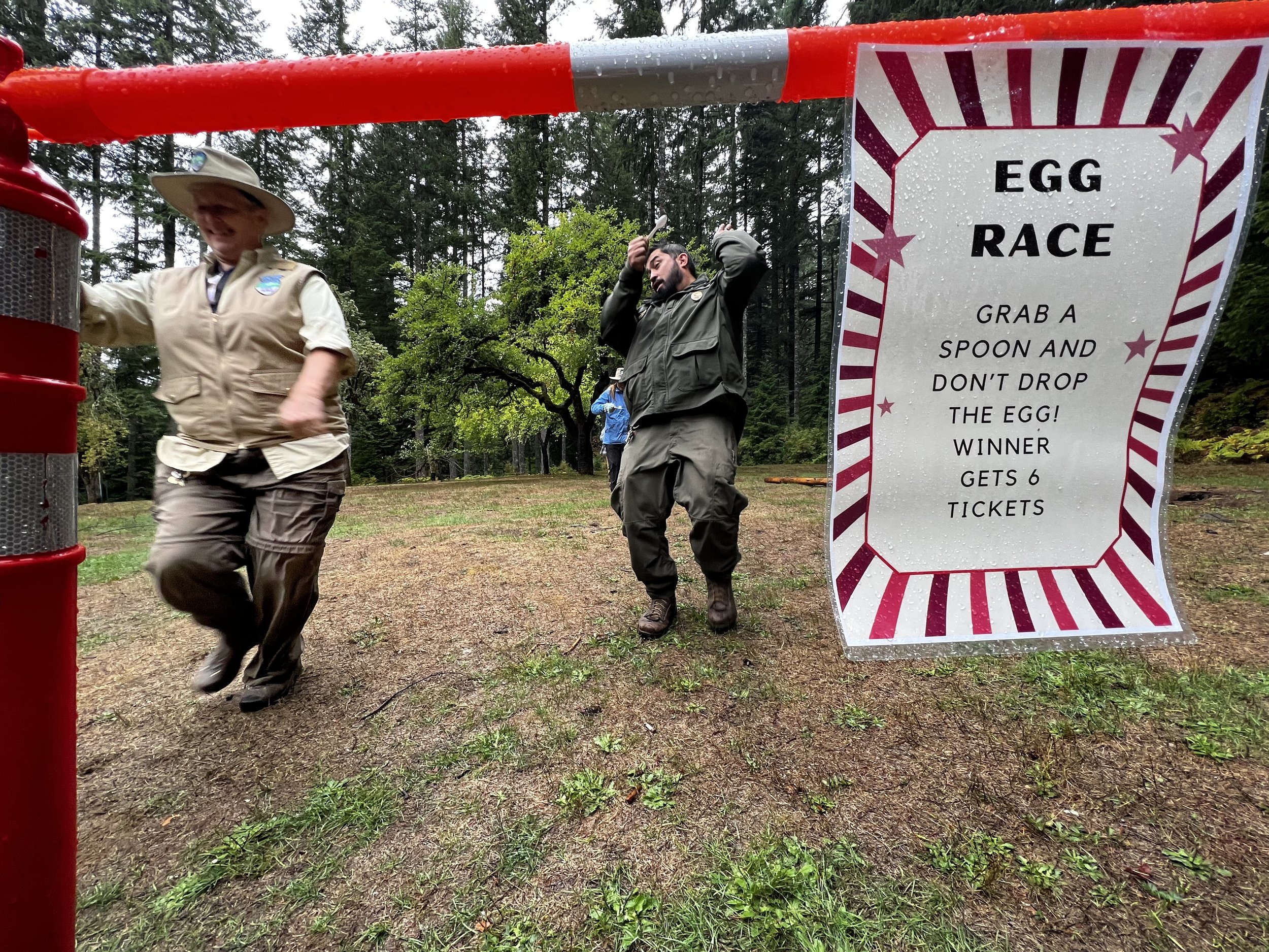 Crossing the finish line!