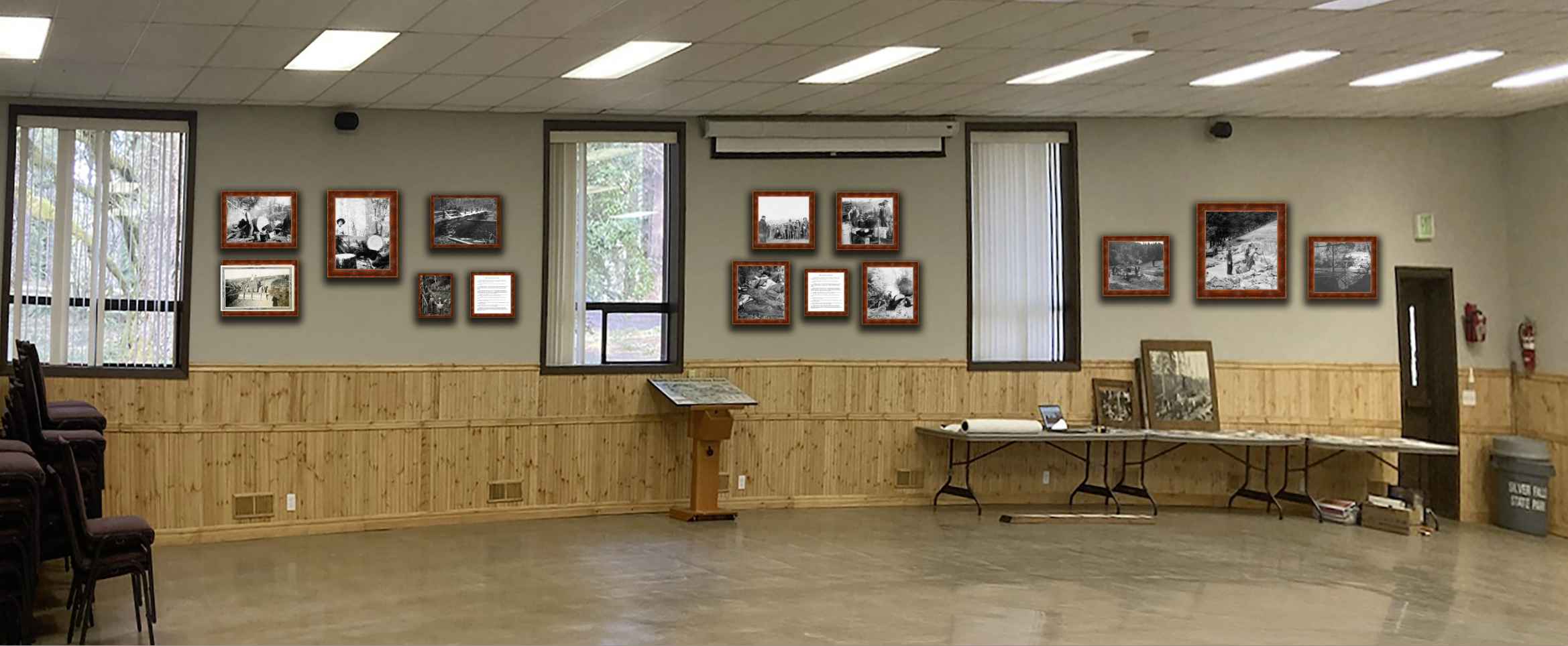 Mock-up of the CCC Display at North Falls Meeting Hall