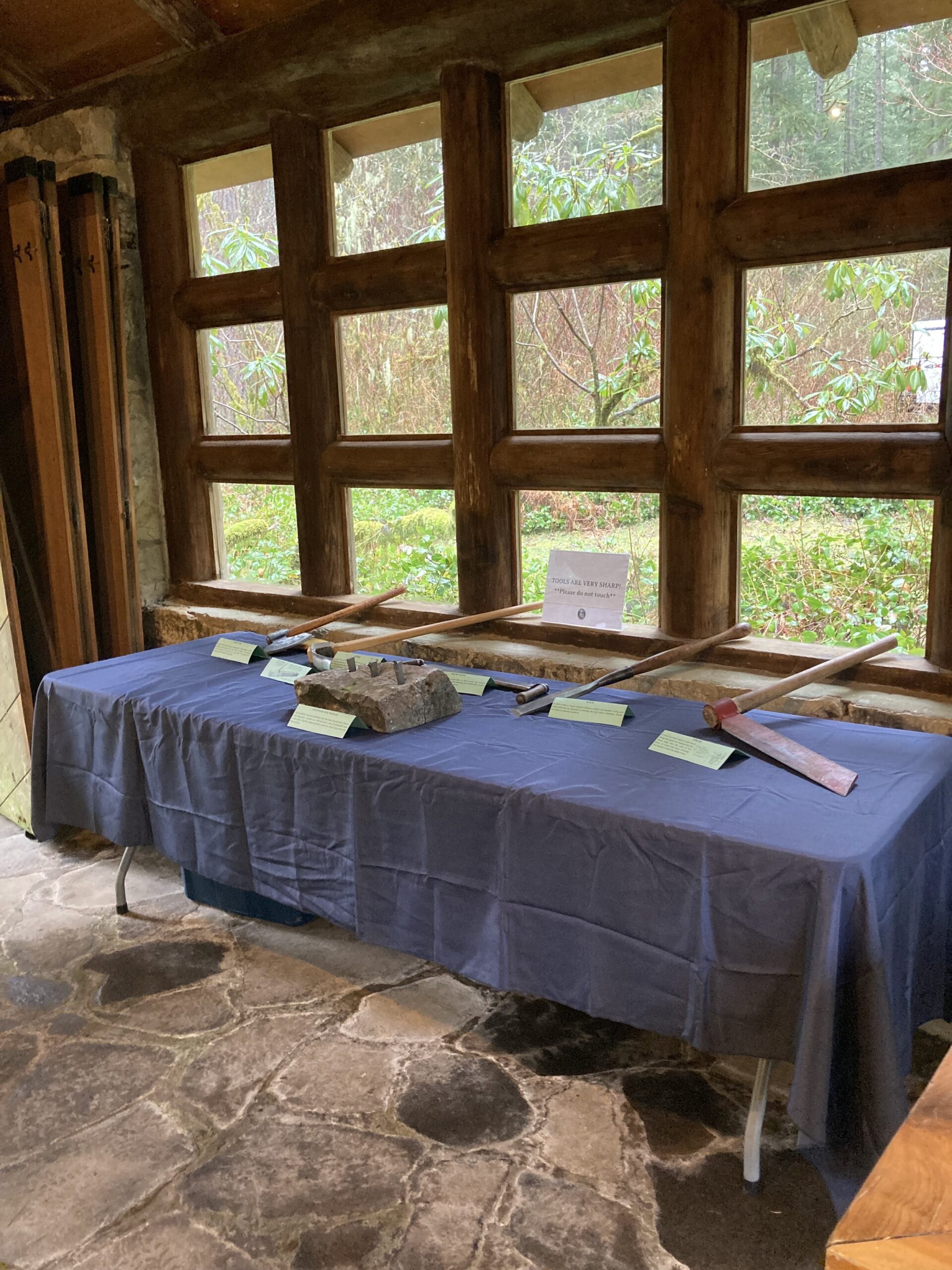 Stone Kitchen Shelter tool displays.JPG